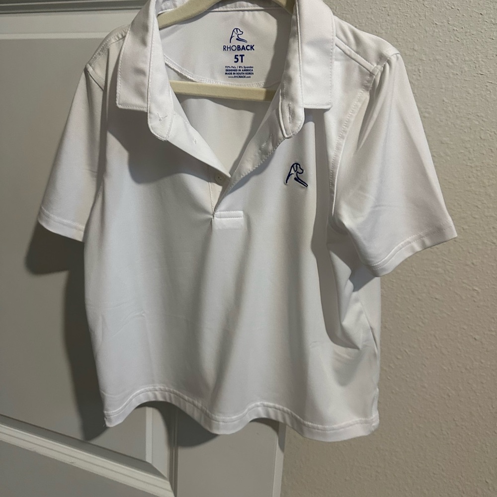 Rhoback Kids Polo in Classic White